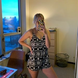 Black and white romper
